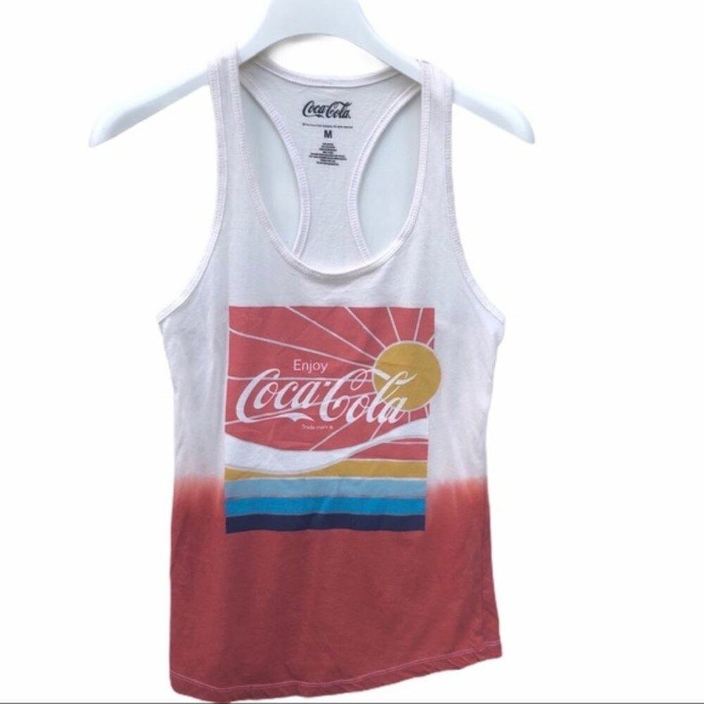 Coca Cola Women’s Racerback Sleeveless Sporty Athletic  Graphic Tank Size M